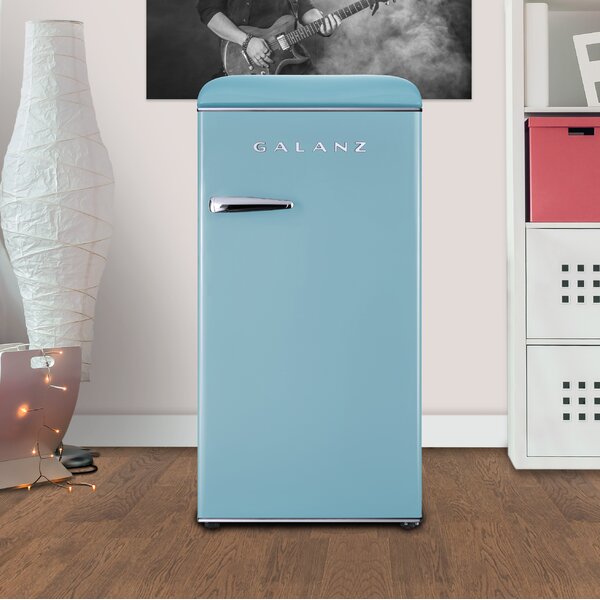 Galanz Retro 3 3 Cubic Feet Cu Ft Freestanding Mini Fridge With